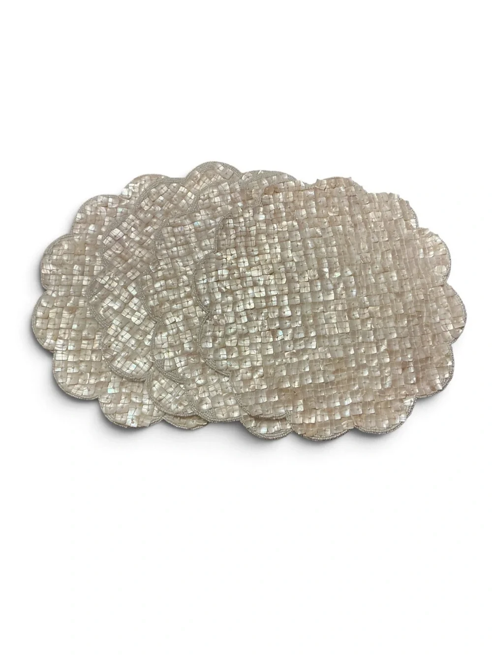 Beautiful Vintage Mother Of Pearl Leila’s Linens Set Of 4 Placemats